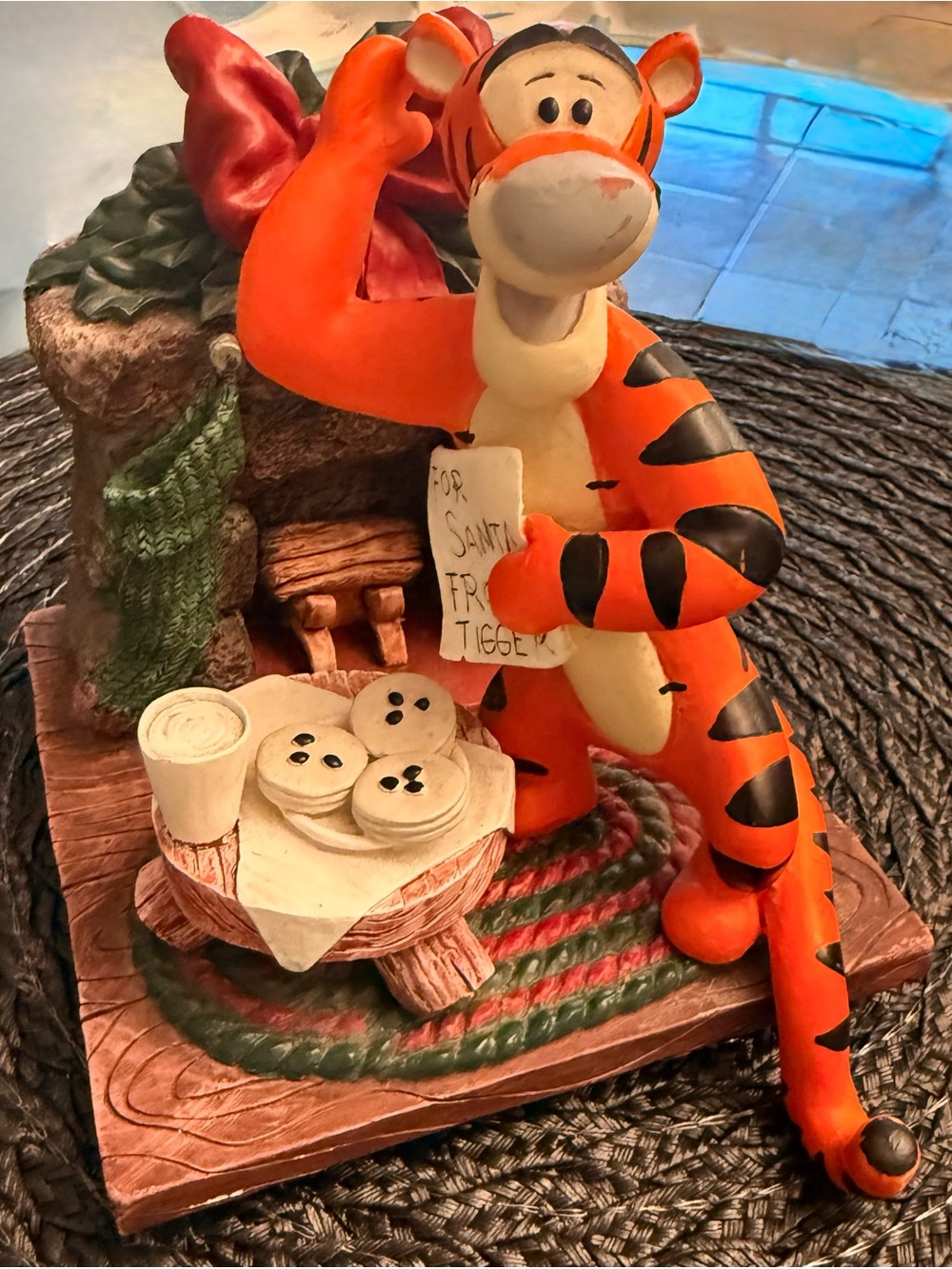 Vintage Disney Winnie the Pooh Tigger Christmas Holiday Resin Stocking Hanger